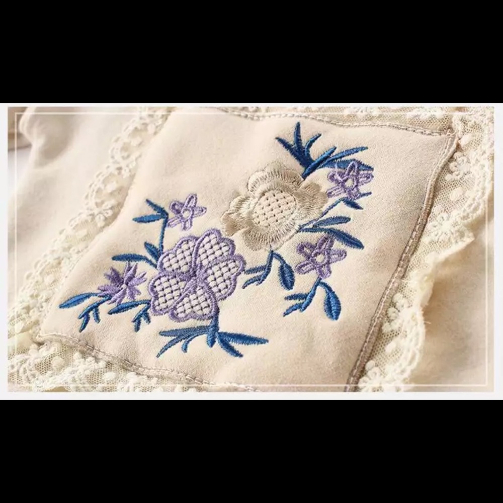 ❌ NWT Vintage Scalloped Embroider Sweatshirt Dress - Picture 3 of 15